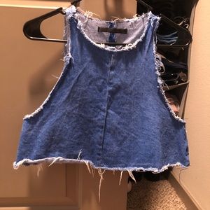 Denim crop top